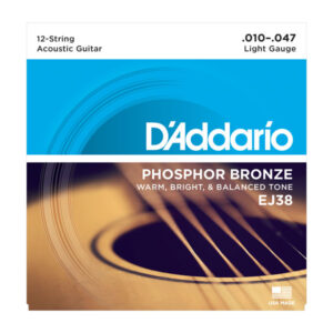 D’ADDARIO EJ38 (12-STRING)(12 CORDE) PHOSPHOR BRONZE LIGHT 10-47