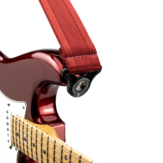 D’ADDARIO 50BAL11 AUTO LOCK GUITAR STRAP, BLOOD RED - immagine 4